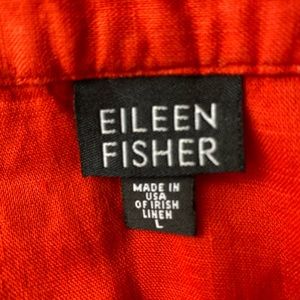 Linen Eileen fisher red skirt